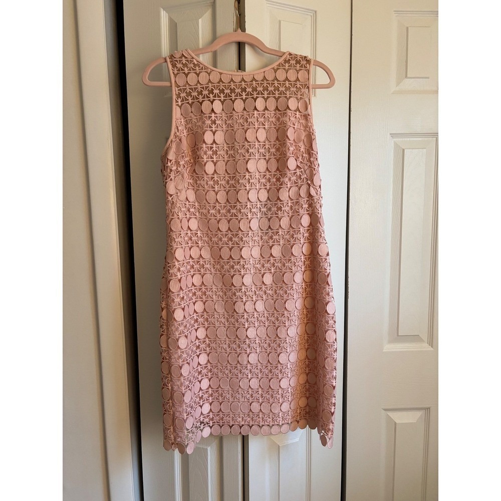 Lauren Ralph Lauren Blush Lace Dress Size 10 NWT Wedding Guest MSRP $170 - Picture 3 of 6